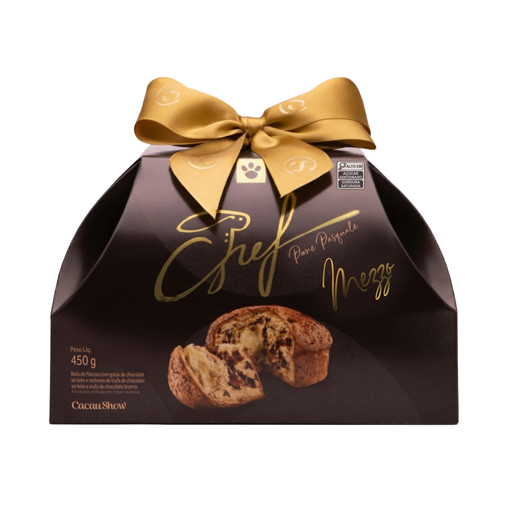Bolo de Páscoa do Chef Mezzo ao Leite e Branco 450g