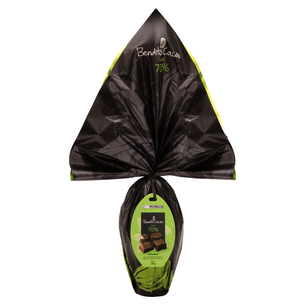 Ovo de Páscoa Bendito Cacao Chocolate 70% 348g