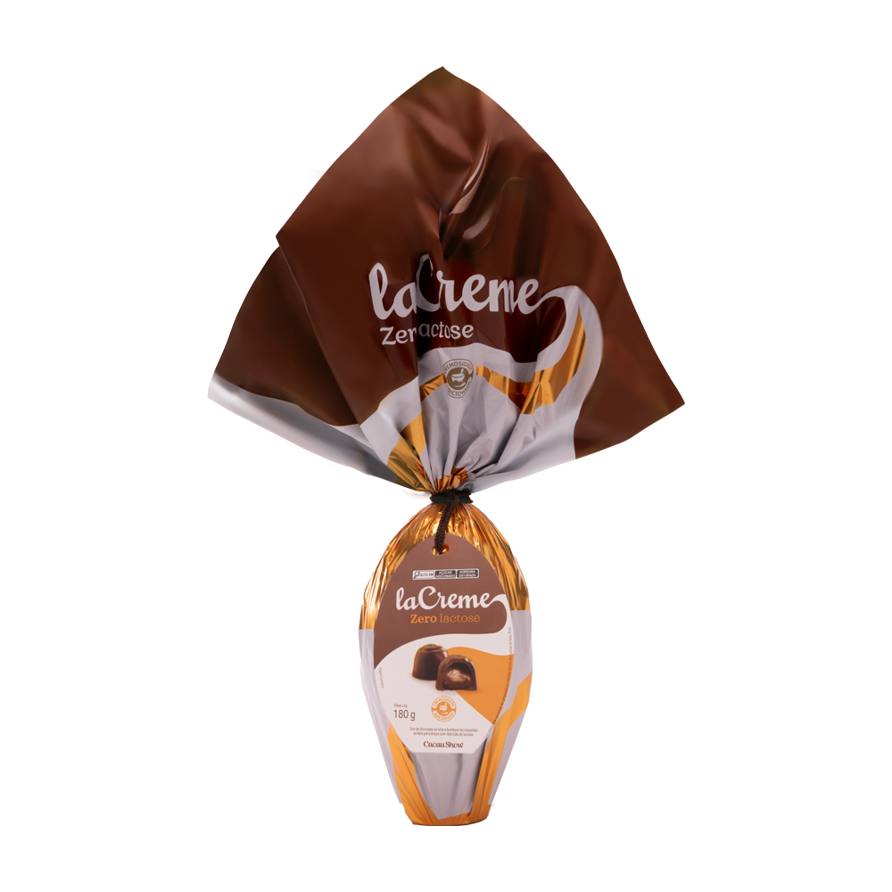 Ovo de Páscoa laCreme ao Leite Zero Lactose 180g
