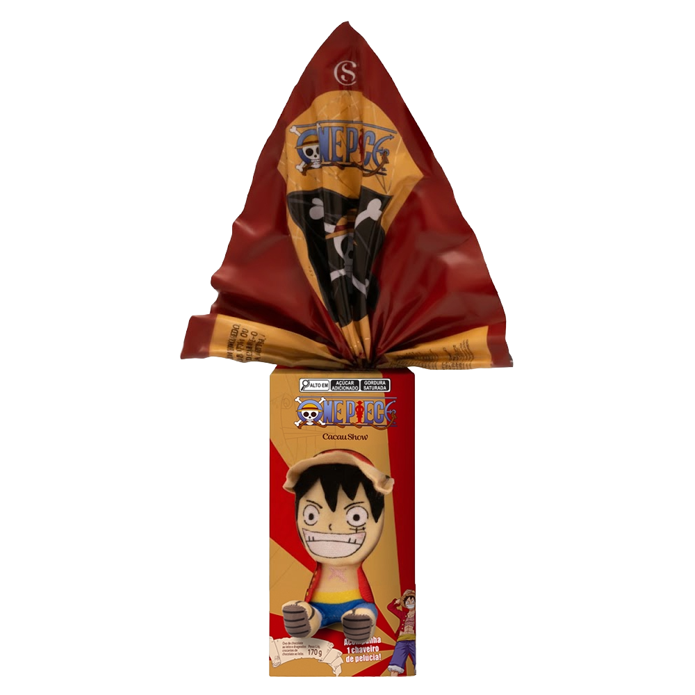 Ovo de Páscoa ao Leite Chaveiro Luffy One Piece 170g