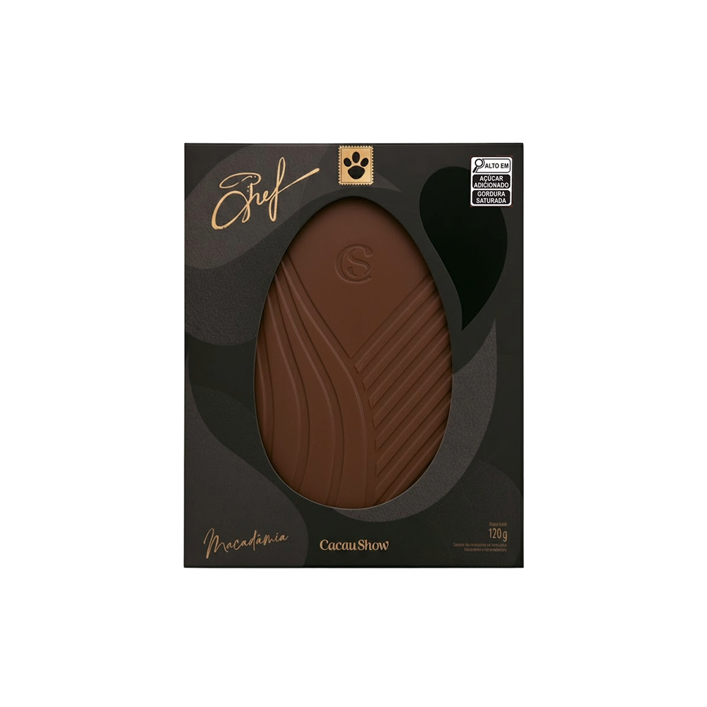 Tablete do Chef ao Leite com Macadâmia 120g