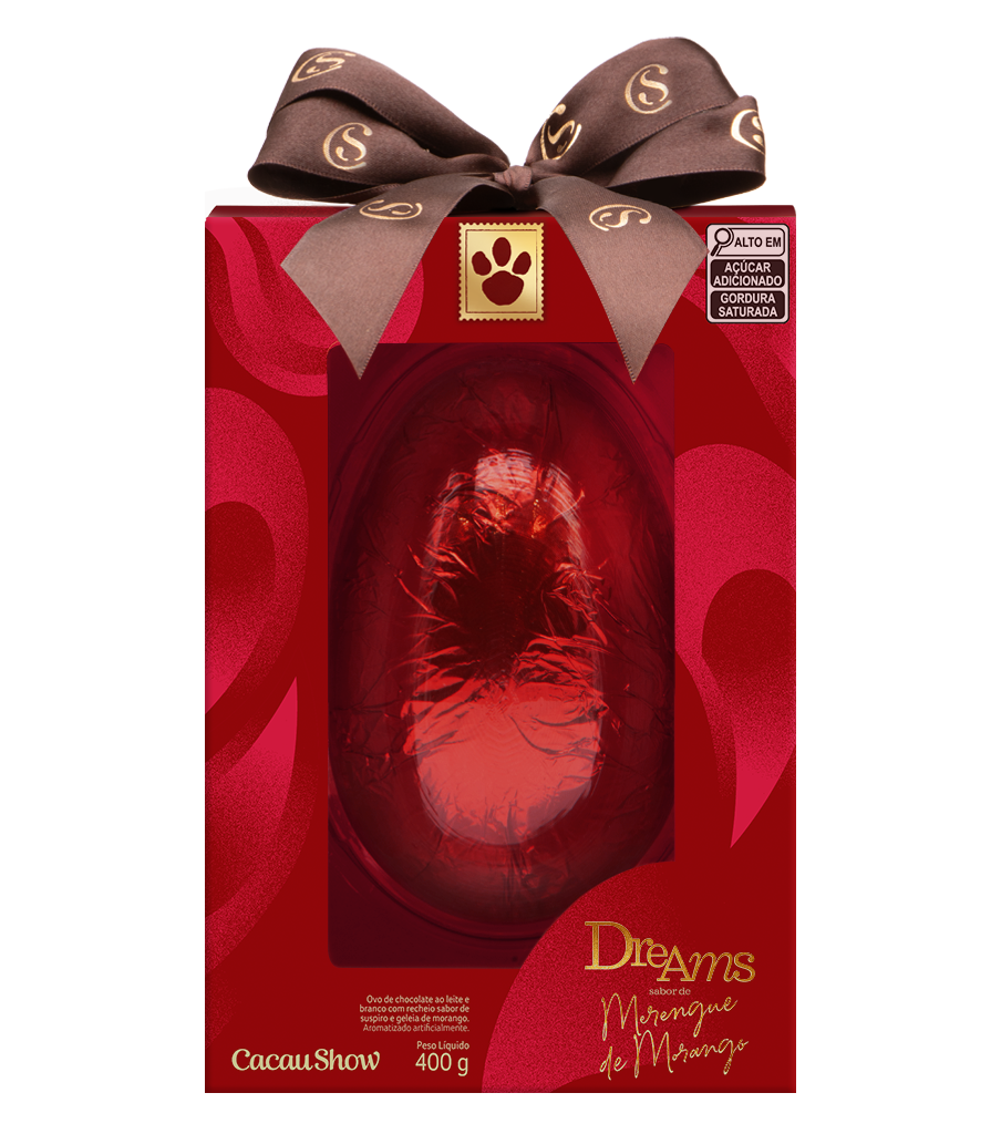 Ovo de Páscoa Dreams Merengue de Morango 400g